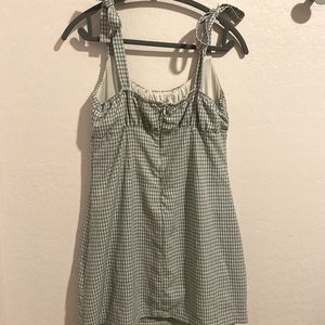 Blue Checkered Mini Dress, size Large!